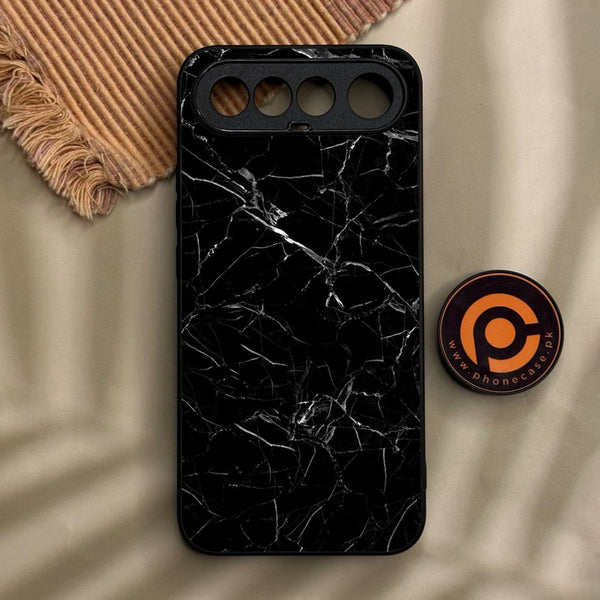 Realme  16 5G - Black Marble Design 1 - Premium Metal Printed Soft Bumper Shock Proof Case