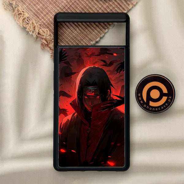 Google Pixel 6 - Red Rings Itachi - Premium Metal Printed Soft Bumper Shock Proof Case