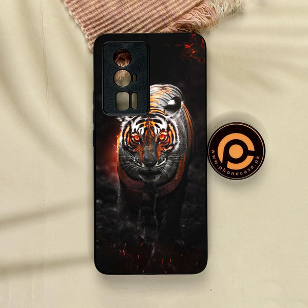 Xiaomi Redmi K60 Pro - Tiger Design 6 - Premium Metal Printed Soft Bumper Shock Proof Case