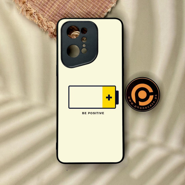 Oppo Find X5 Pro - Be Positive Design - Premium Metal Printed Soft Bumper Shock Proof Case