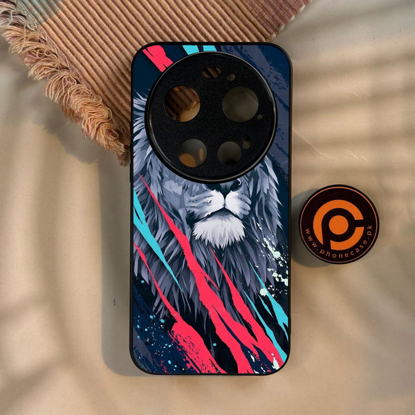 Xiaomi 17 Ultra - Abstract Animated Lion - Premium Metal Printed Soft Bumper Shock Proof Case
