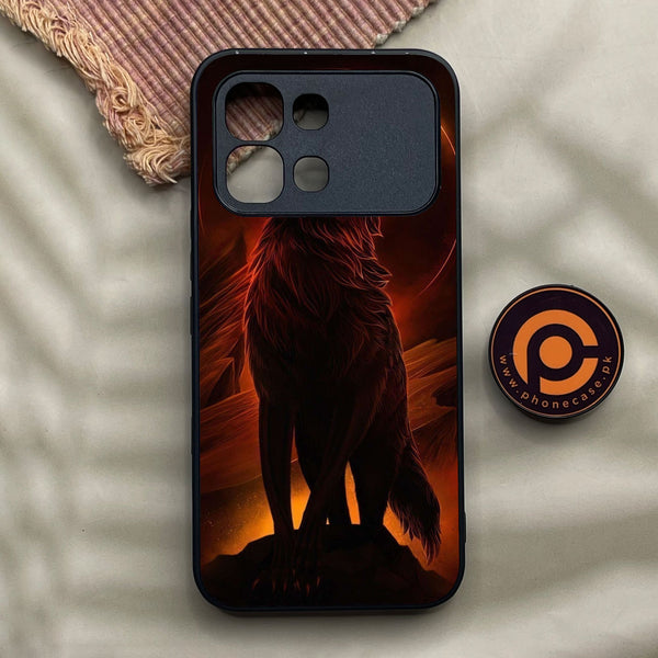 Infinix Note Edge - Wolf Design 6 - Premium Metal Printed Soft Bumper Shock Proof Case