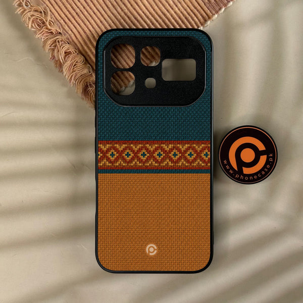 Infinix Note 60 Pro - Classic Weave Design 4 - Premium Metal Printed Soft Bumper Shock Proof Case