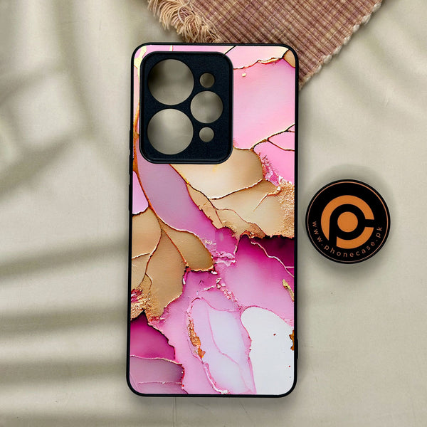 Realme 15 - Pink Marble 2.0 Design 4 - Premium Metal Printed Soft Bumper Shock Proof Case