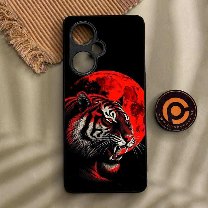Oneplus Nord CE 3 Lite - Tiger 2.0 Design 8 - Premium Metal Printed Soft Bumper Shock Proof Case