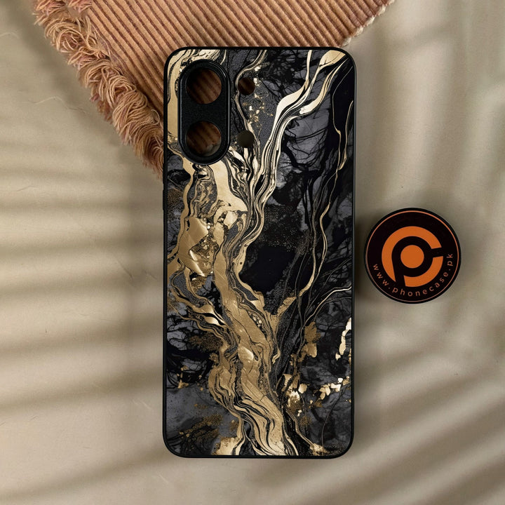 Vivo Y11d - Liquid Marble Design 9 - Premium Metal Printed Soft Bumper Shock Proof Case