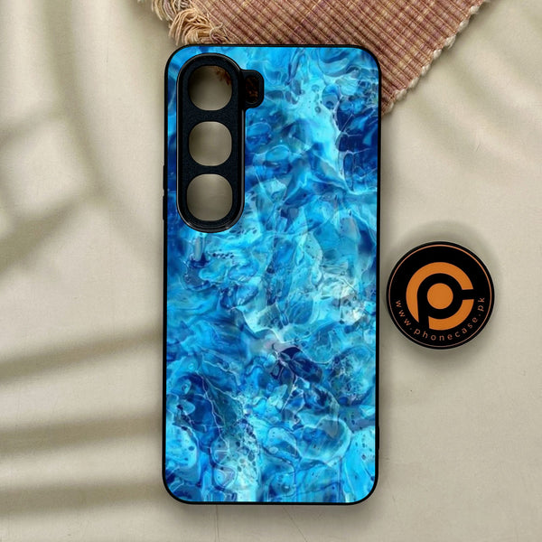 Vivo Y21d - Blue Marble Design 6 - Premium Metal Printed Soft Bumper Shock Proof Case