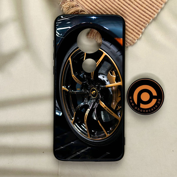 Motorola Moto G7 - Racing Car Red Blade Rim - Premium Metal Printed Soft Bumper Shock Proof Case