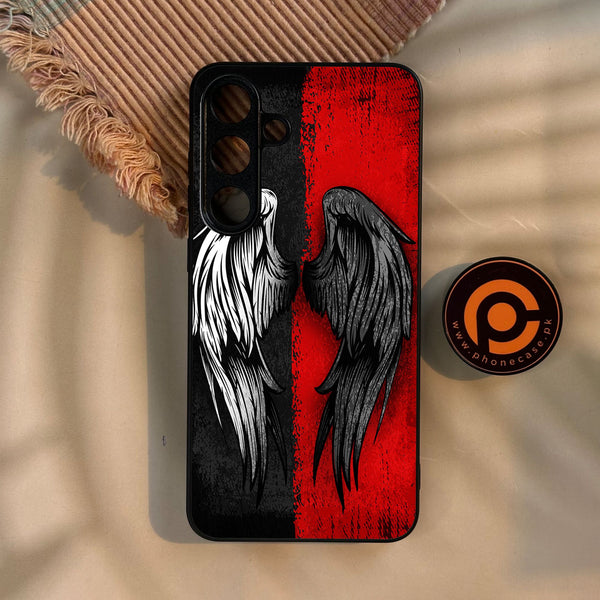 Galaxy S25 Plus - Angel 2.0 Design 10 - Premium Metal Printed Soft Bumper Shock Proof Case