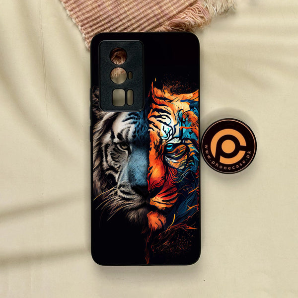 Xiaomi Redmi K60 Pro - Tiger 2.0 Design 1 - Premium Metal Printed Soft Bumper Shock Proof Case