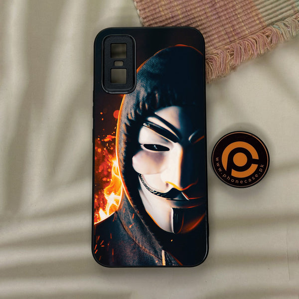 Infinix GT 30 Pro - Anonymous 2.0 Design 6 - Premium Metal Printed Soft Bumper Shock Proof Case