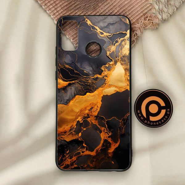 Honor 9X Lite - Liquid Design 4 - Premium Metal Printed Soft Bumper Shock Proof Case