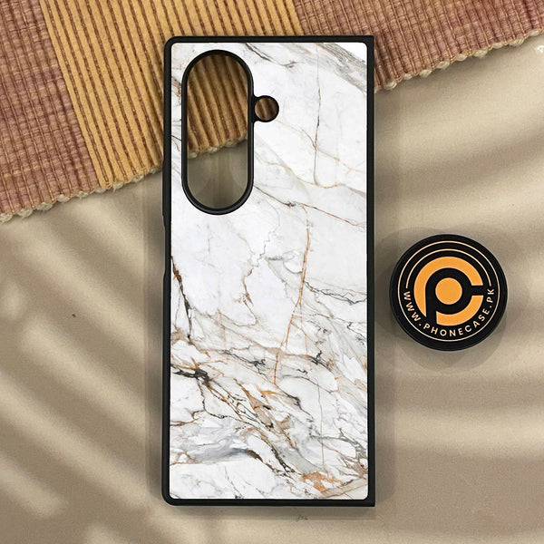 Samsung Galaxy Z Fold 8 - White Design 6 - Premium Metal Printed Soft Bumper Shock Proof Case