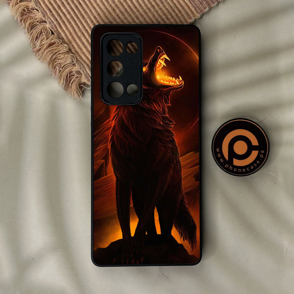 Oppo Reno 6 Pro Plus - Wolf Design 6 - Premium Metal Printed Soft Bumper Shock Proof Case