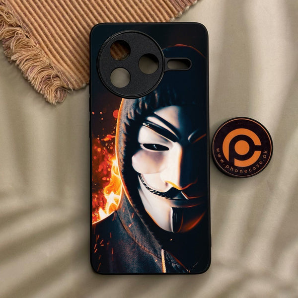 Xiaomi Redmi K80 - Anonymous 2.0 Design 6 - Premium Metal Printed Soft Bumper Shock Proof Case