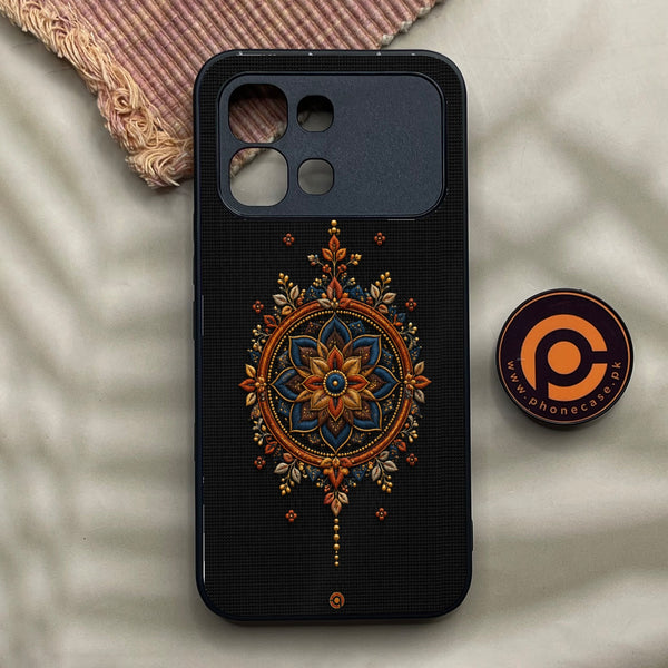 Infinix Note Edge - Classic Weave Design 23 - Premium Metal Printed Soft Bumper Shock Proof Case