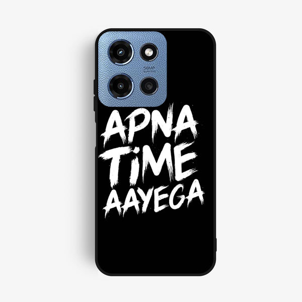 Motorola Moto G 2025 - Apna Time Ayega - Premium Metal Printed Soft Bumper Shock Proof Case