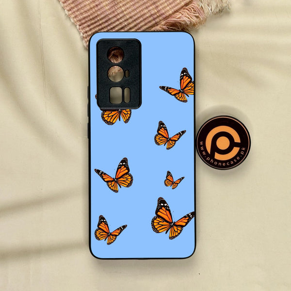 Xiaomi Redmi K60 Pro - Butterflies Design 3 - Premium Metal Printed Soft Bumper Shock Proof Case