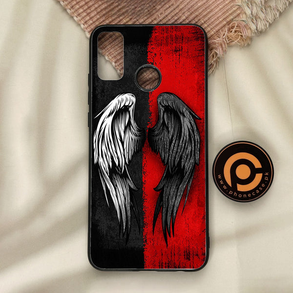 Honor 9X Lite - Angel 2.0 Design 10 - Premium Metal Printed Soft Bumper Shock Proof Case
