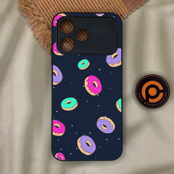 Oppo A6C - Colorful Donuts - Premium Metal Printed Soft Bumper Shock Proof Case