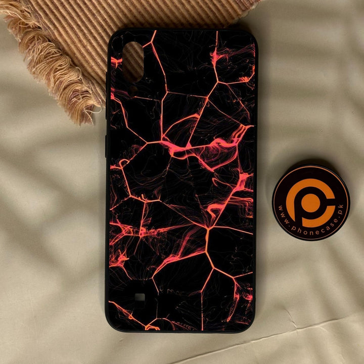 Samsung Galaxy M10 - Black Marble Design 8 - Premium Metal Printed Soft Bumper Shock Proof Case