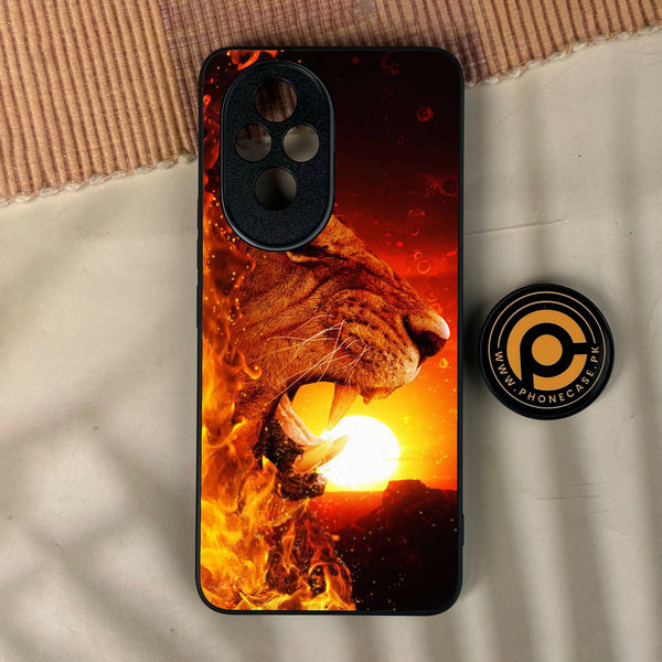 Honor 200 - Tiger Design 1 - Premium Metal Printed Soft Bumper Shock Proof Case