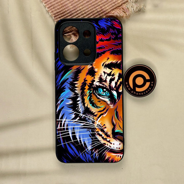 Xiaomi Redmi 15C - Tiger Art - Premium Metal Printed Soft Bumper Shock Proof Case