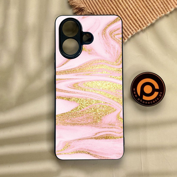 Vivo V60 Lite  - Pink Design 10 - Premium Metal Printed Soft Bumper Shock Proof Case