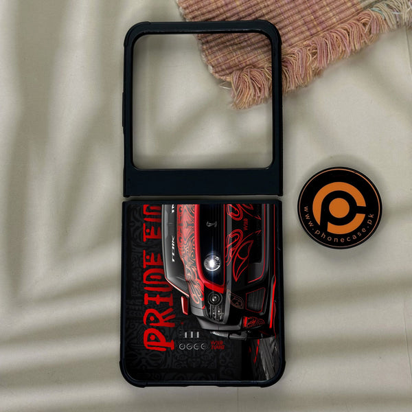 Motorola Razr 50 - Cobra X Racing Car - Premium Metal Printed Soft Bumper Shock Proof Case