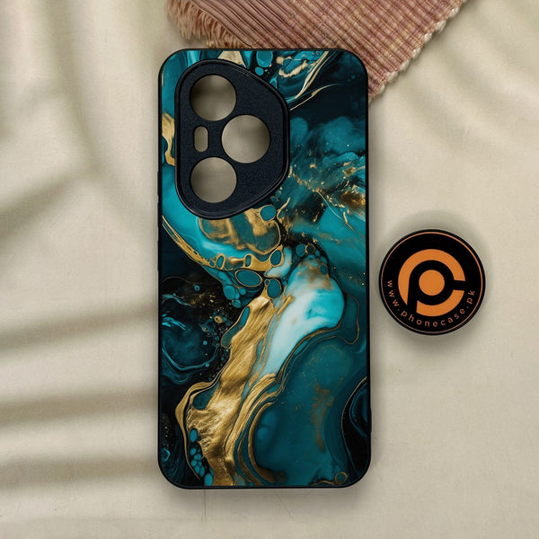 Honor 400 Pro - Liquid Marble Design 3 - Premium Metal Printed Soft Bumper Shock Proof Case