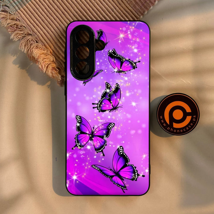 Samsung Galaxy A57 5G - Butterflies Design 8 - Premium Metal Printed Soft Bumper Shock Proof Case