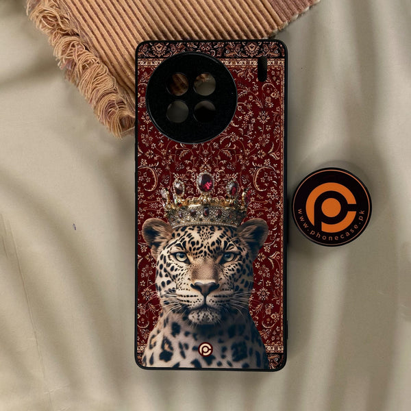 Vivo X90s - Leopard - Premium Metal Printed Soft Bumper Shock Proof Case
