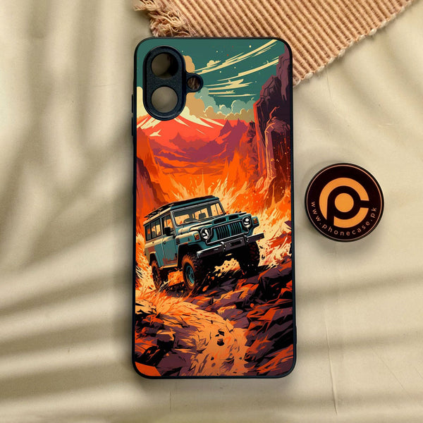 Samsung Galaxy A07 - Jeep Offroad - Premium Metal Printed Soft Bumper Shock Proof Case