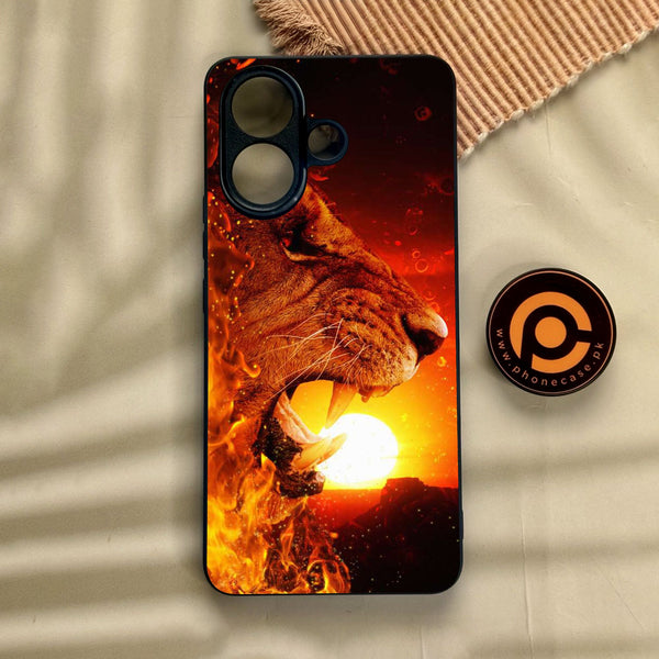 Vivo V60 Lite  - Tiger Design 1 - Premium Metal Printed Soft Bumper Shock Proof Case