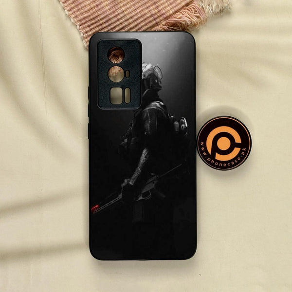 Xiaomi Redmi K60 Pro - Black Art Design 9 - Premium Metal Printed Soft Bumper Shock Proof Case