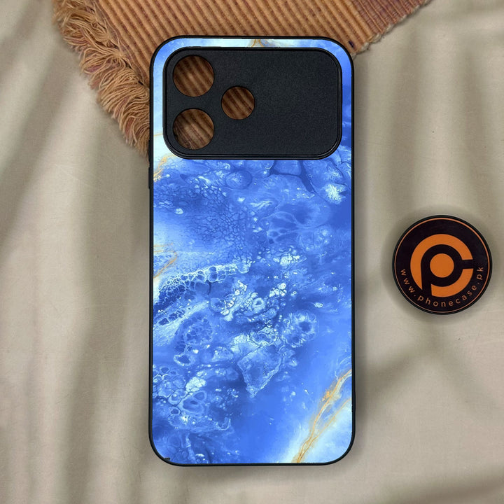 Oppo A6C - Blue 2.0 Design 2 - Premium Metal Printed Soft Bumper Shock Proof Case