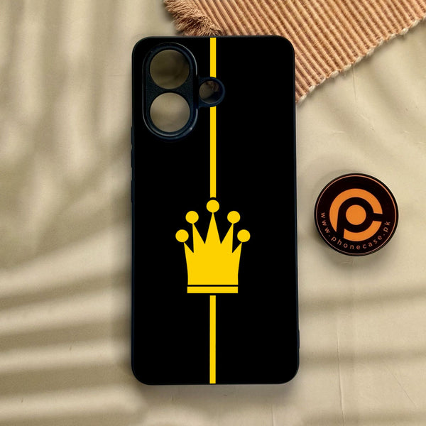 Vivo V60 Lite  - King Design 1 - Premium Metal Printed Soft Bumper Shock Proof Case
