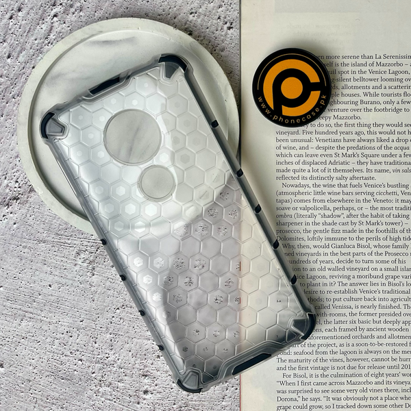 Motorola Moto G6 Play Airbag Shockproof Hybrid Armor Honeycomb Transparent Cover