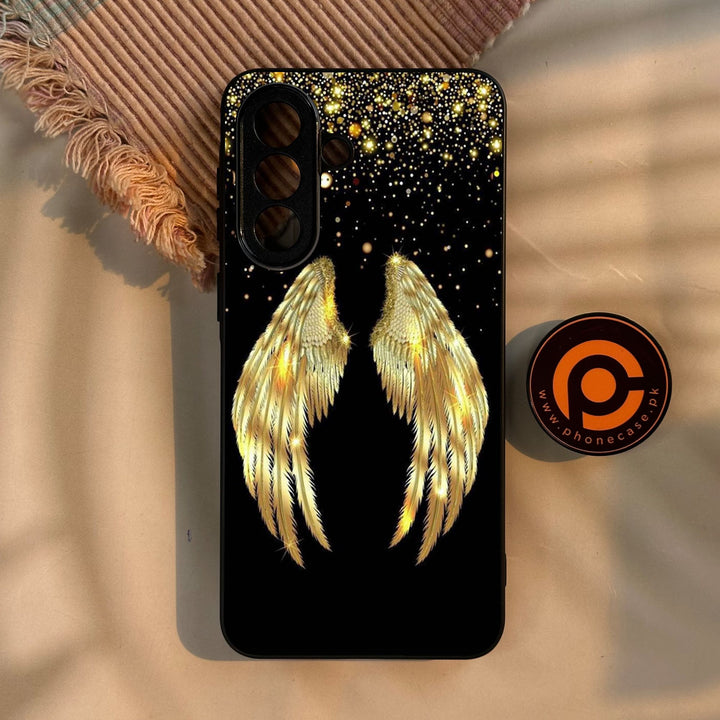 Samsung Galaxy A57 5G - Angel Wings Design 1 - Premium Metal Printed Soft Bumper Shock Proof Case