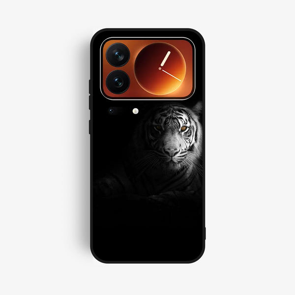 Xiaomi 17 Pro Max - Tiger Design 10 - Premium Metal Printed Soft Bumper Shock Proof Case