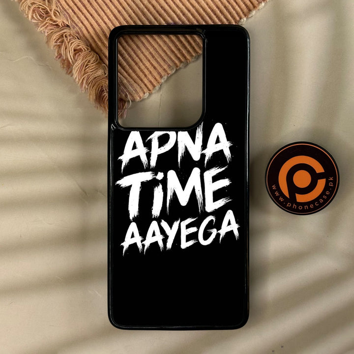 Motorola Edge 2025 - Apna Time Ayega - Premium Metal Printed Soft Bumper Shock Proof Case