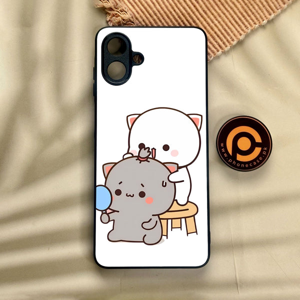 Samsung Galaxy A07 - Cute Bubu Dudu Design 7 - Premium Metal Printed Soft Bumper Shock Proof Case