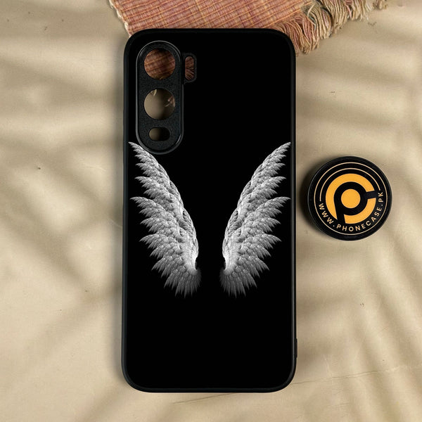 Itel City 200 - Angel Wings Design 6 - Premium Metal Printed Soft Bumper Shock Proof Case
