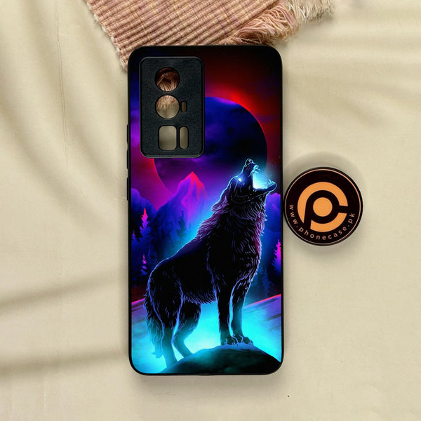 Xiaomi Redmi K60 Pro - Wolf Design 2 - Premium Metal Printed Soft Bumper Shock Proof Case