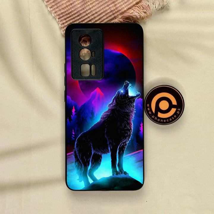 Xiaomi Redmi K60 Pro - Wolf Design 2 - Premium Metal Printed Soft Bumper Shock Proof Case