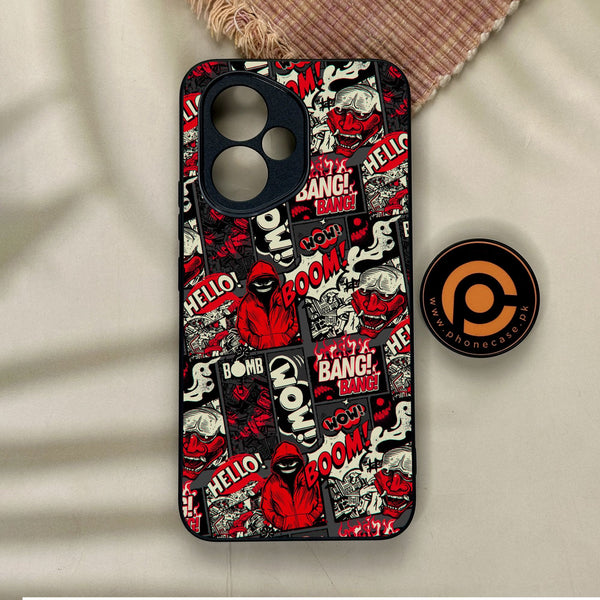 Honor 400 - Boom Red - Premium Metal Printed Soft Bumper Shock Proof Case