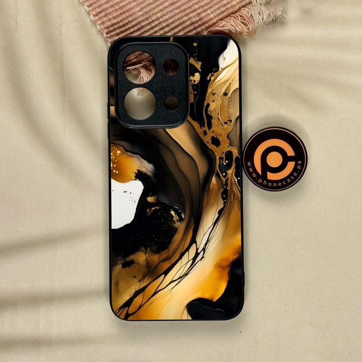 Xiaomi Poco C85 - Liquid Design 10 - Premium Metal Printed Soft Bumper Shock Proof Case