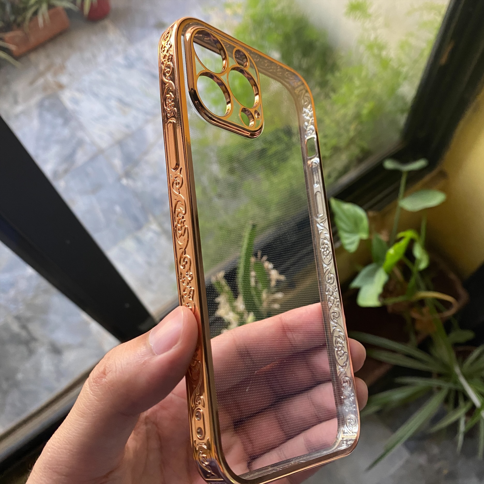 iPhone 12 Pro Electroplated New Ultra Shine Borders Soft with Camera Protection Case