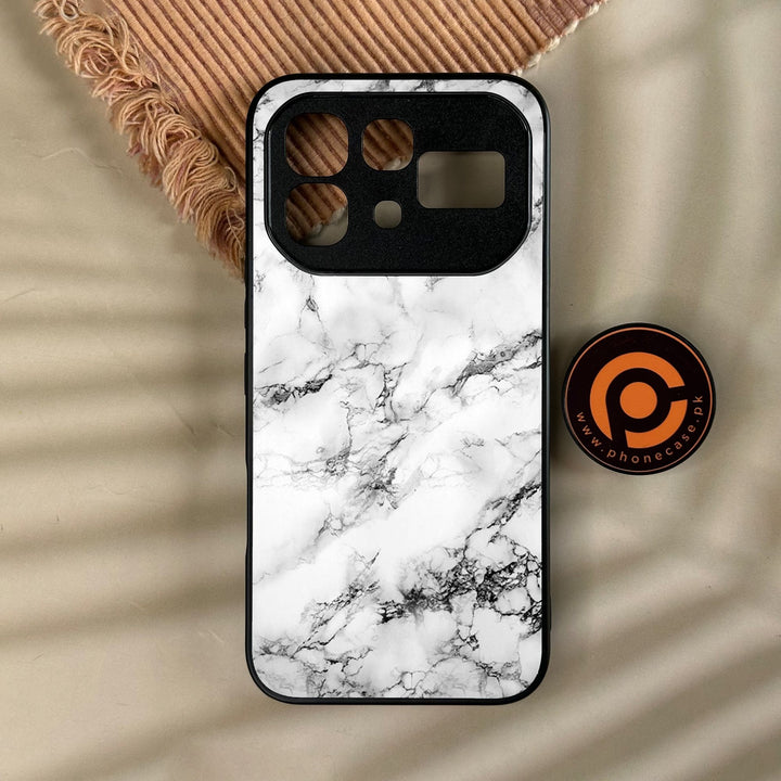 Infinix Note 60 - White Design 7 - Premium Metal Printed Soft Bumper Shock Proof Case