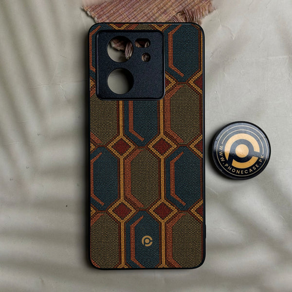 Redmi K60 Ultra - Classic Weave Design 7 - Premium Metal Printed Soft Bumper Shock Proof Case